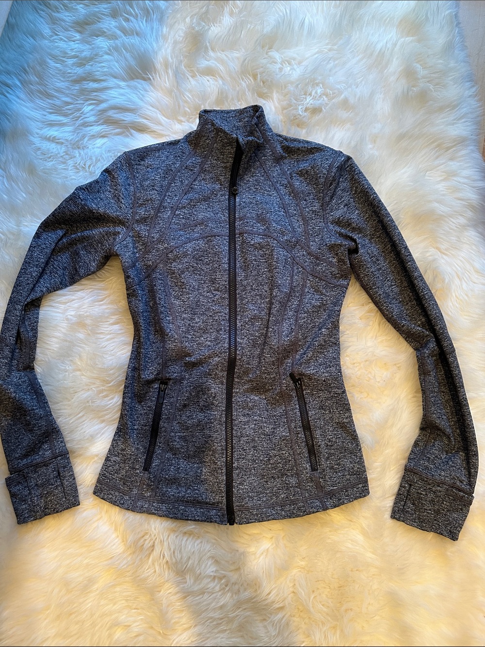 Lululemon athletica Women’s Define Luon Heather Charcoal Full‑Zip Jacket
